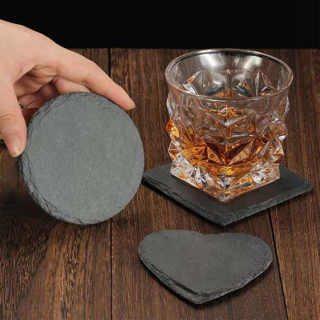 Black Natural Stone Coasters V690758