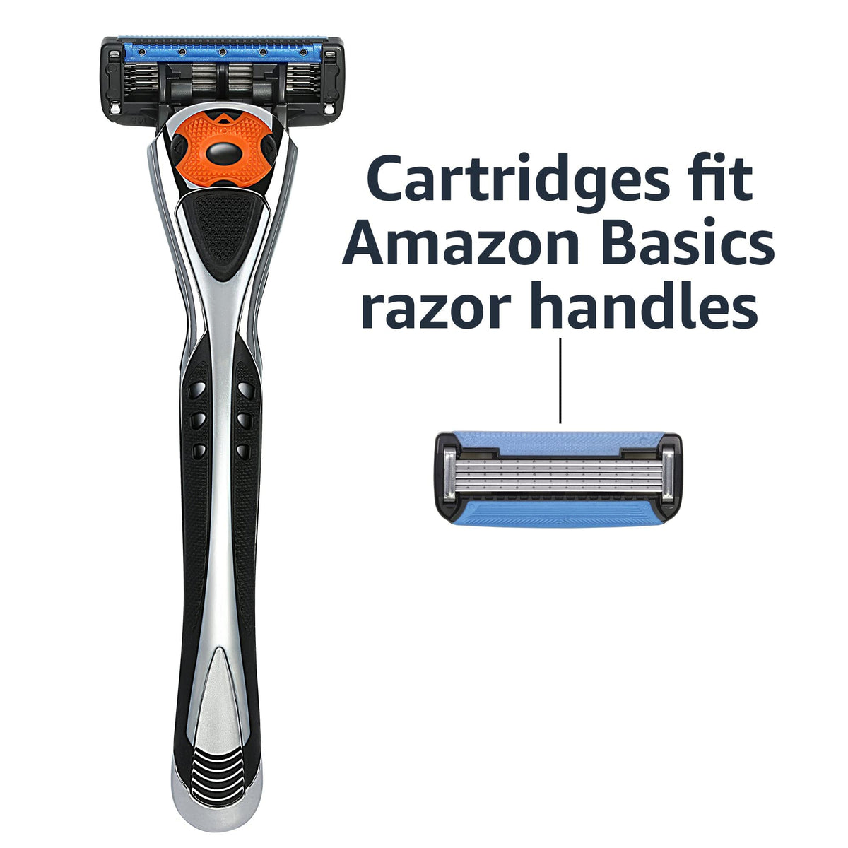 5-Blade Razor Blade Refills with Dual Lubrication, 8 Cartridges C9005