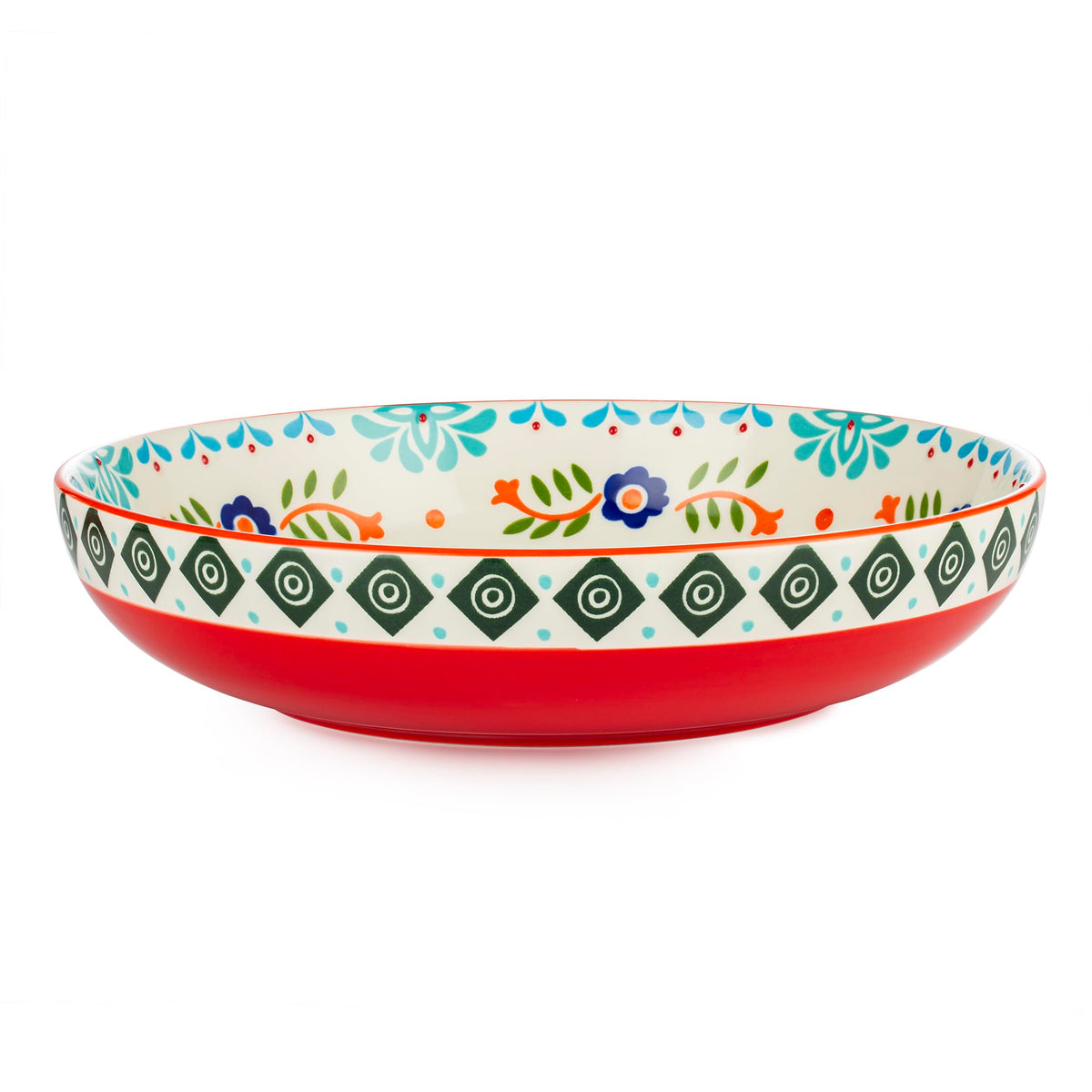 36 OZ Shallow Ceramic Dinner Bowls Set of 4 L580
