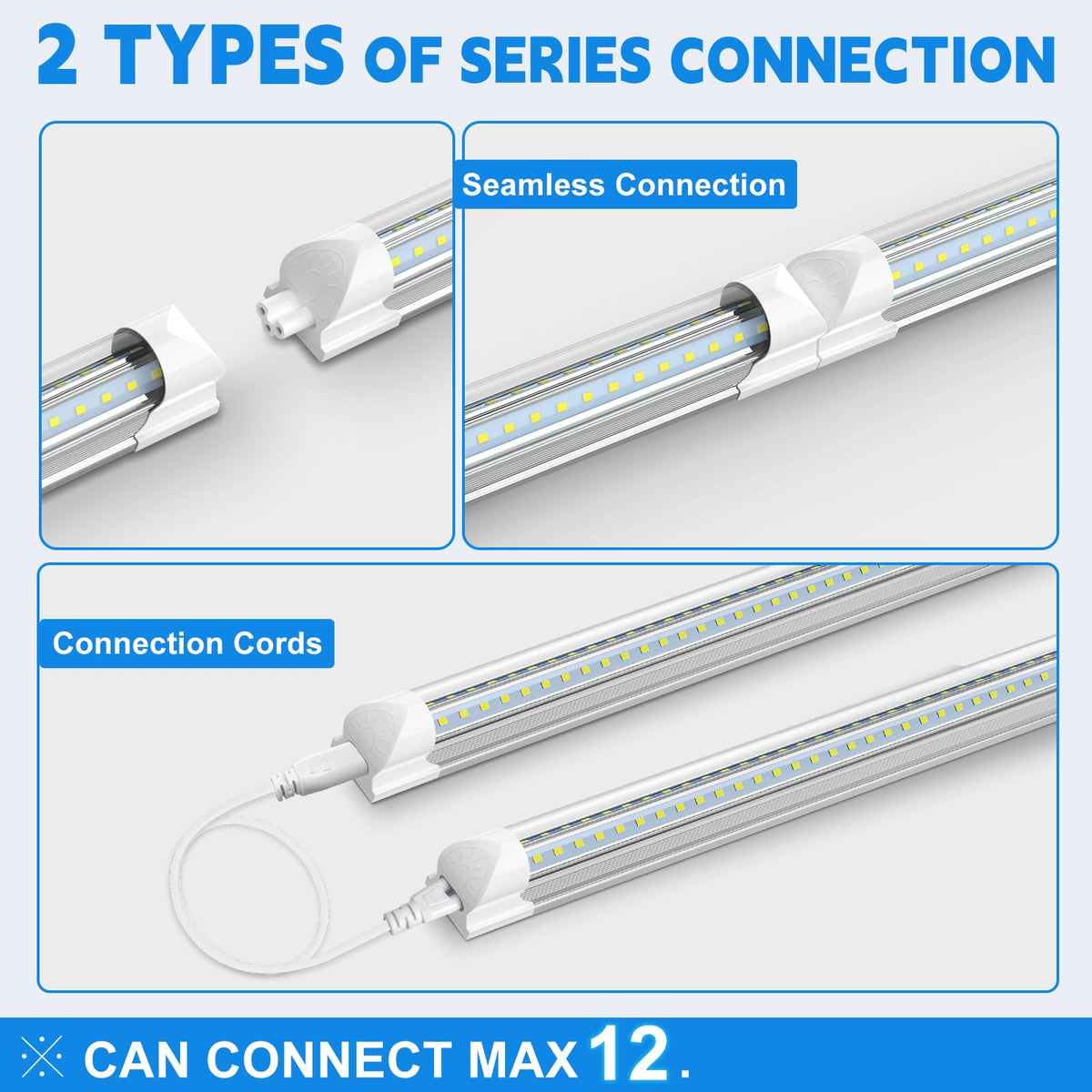 2FT 22W 3300LM 6000K Cool White Linkable LED Shop Lights S166724