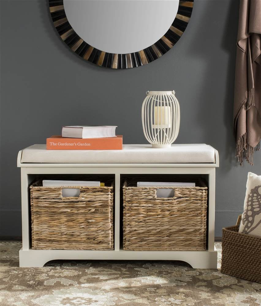 Wood Storage Bench N799