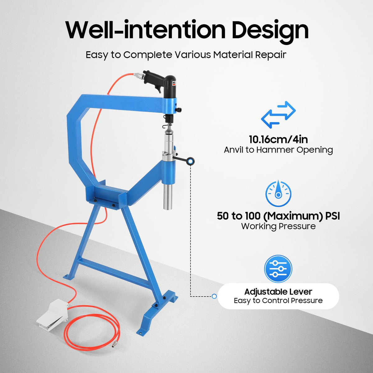 Pneumatic Planing Hammer with Pedal and Stand S24006