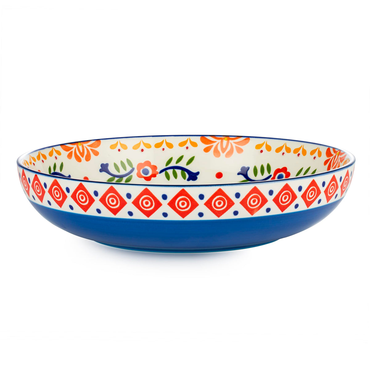36 OZ Shallow Ceramic Dinner Bowls Set of 4 L580