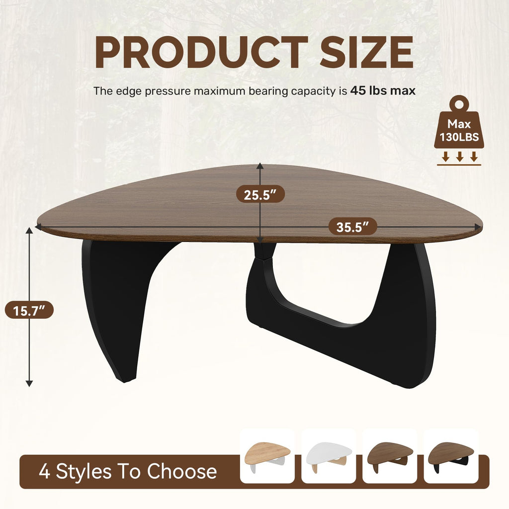 Wood Coffee Table with Wooden Top & Unique Base F5068