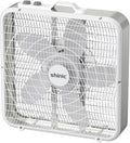 20” Box Fan with Thermostat, 3-Speed Portable Floor Fan, White O7271