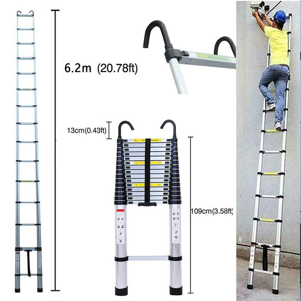 Telescoping Aluminum Ladder 330 Lb Capacity G34551