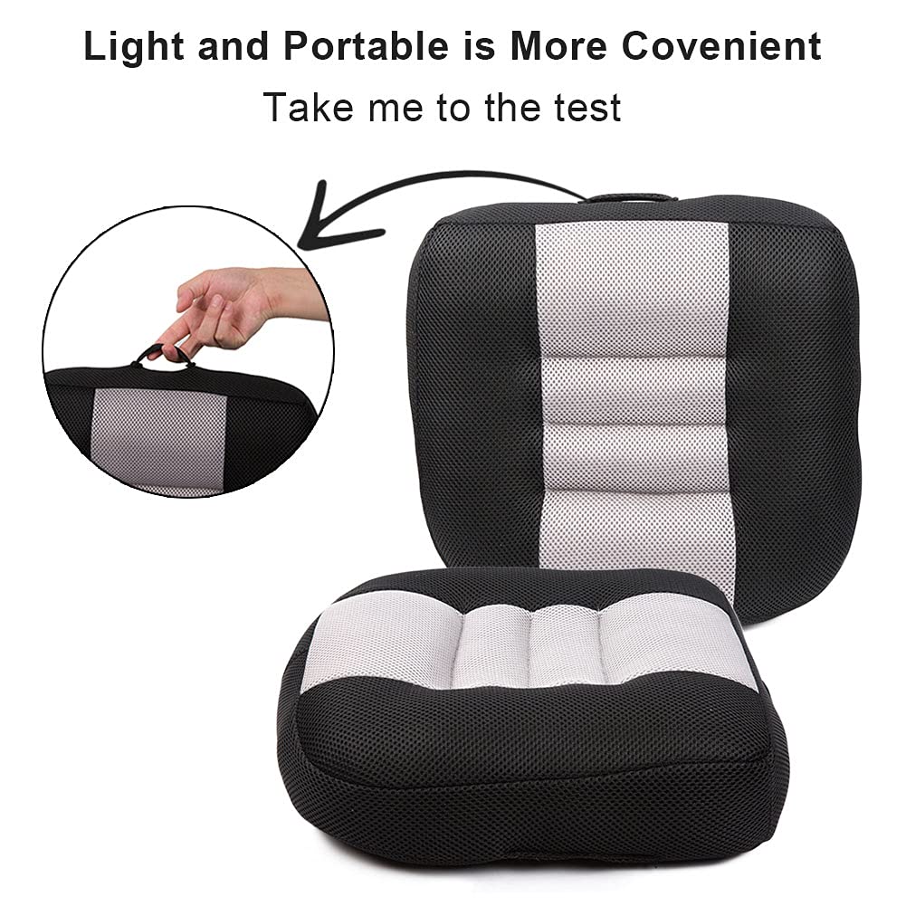 Black Breathable Mesh Car Booster Seat Cushion C412474