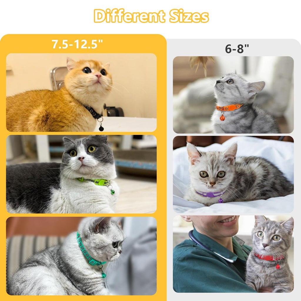 2 Pack Reflective Breakaway Cat Collar with Bell S678