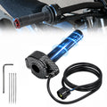 Electric Dirt Bike Twist Throttle Metal Housing Ribbed Grip 3 Pin Sealed Connector T2946