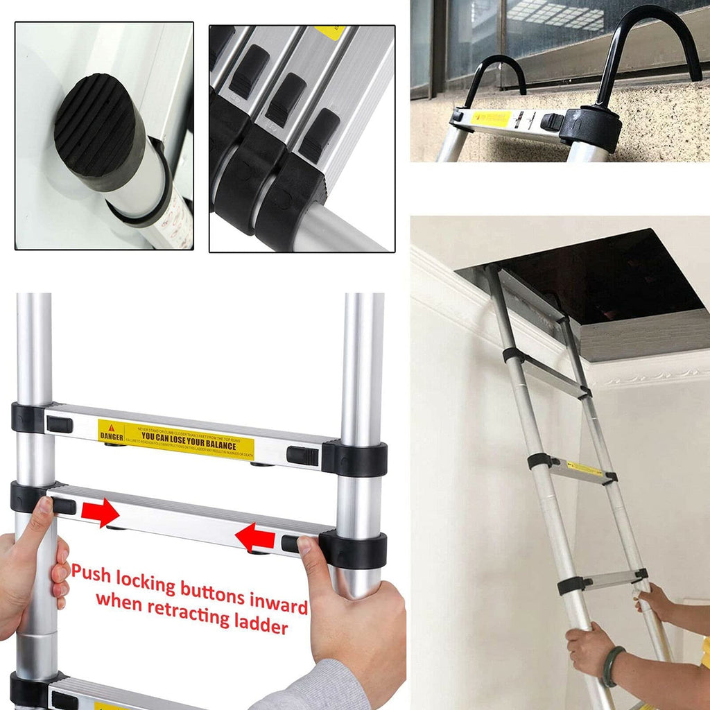 Telescoping Aluminum Ladder 330 Lb Capacity G34551