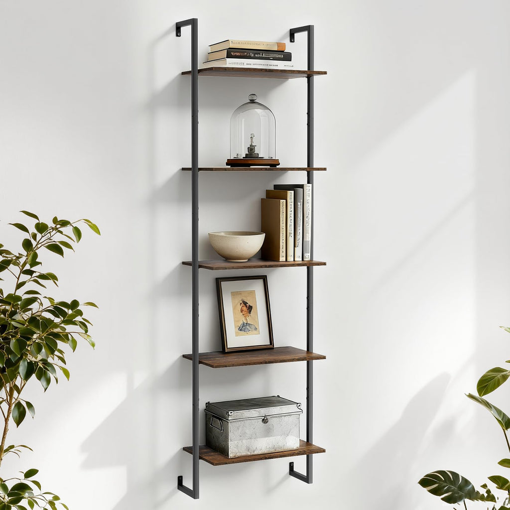 5 Tier Wall Mounted Bookshelf N8616