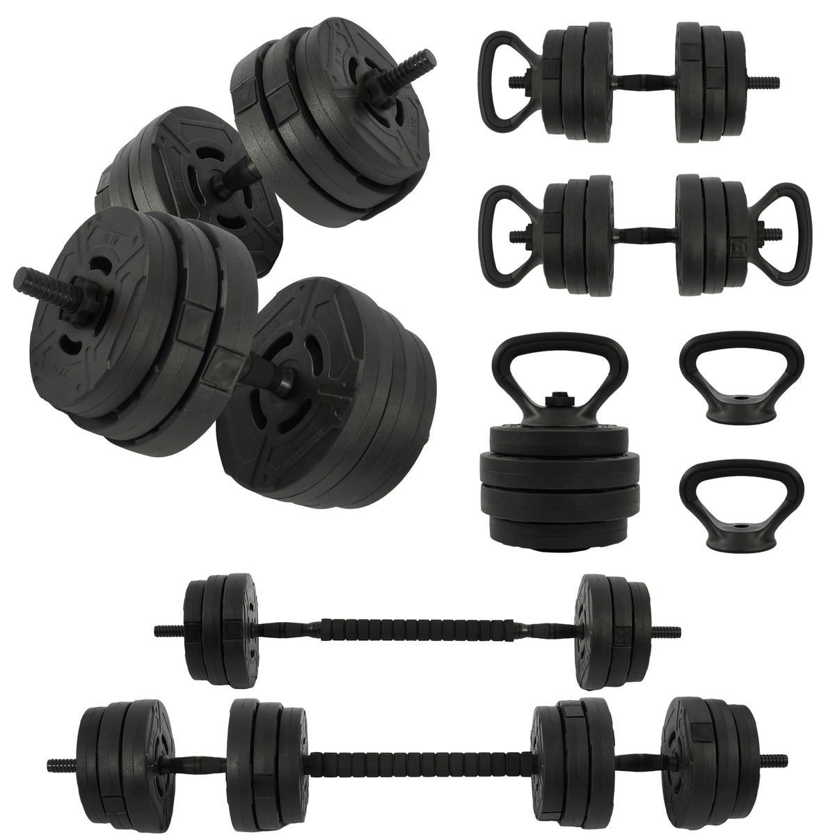 Adjustable Dumbbell Set 60 Lbs Black X887926
