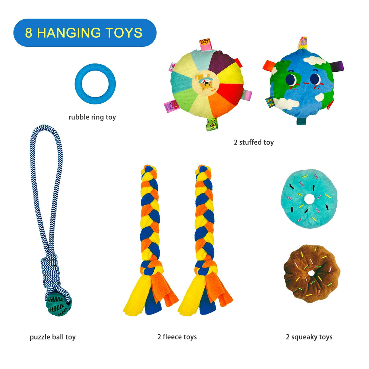 Puppy Play Gym with 8 Hanging Toys A357