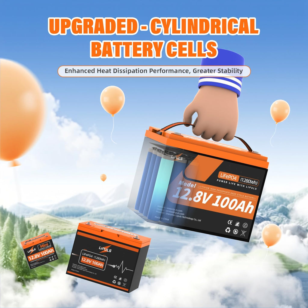12.8V 100Ah LiFePO4 Deep Cycle Battery E77711