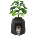Black Cat Litter Box with Scoop W4320