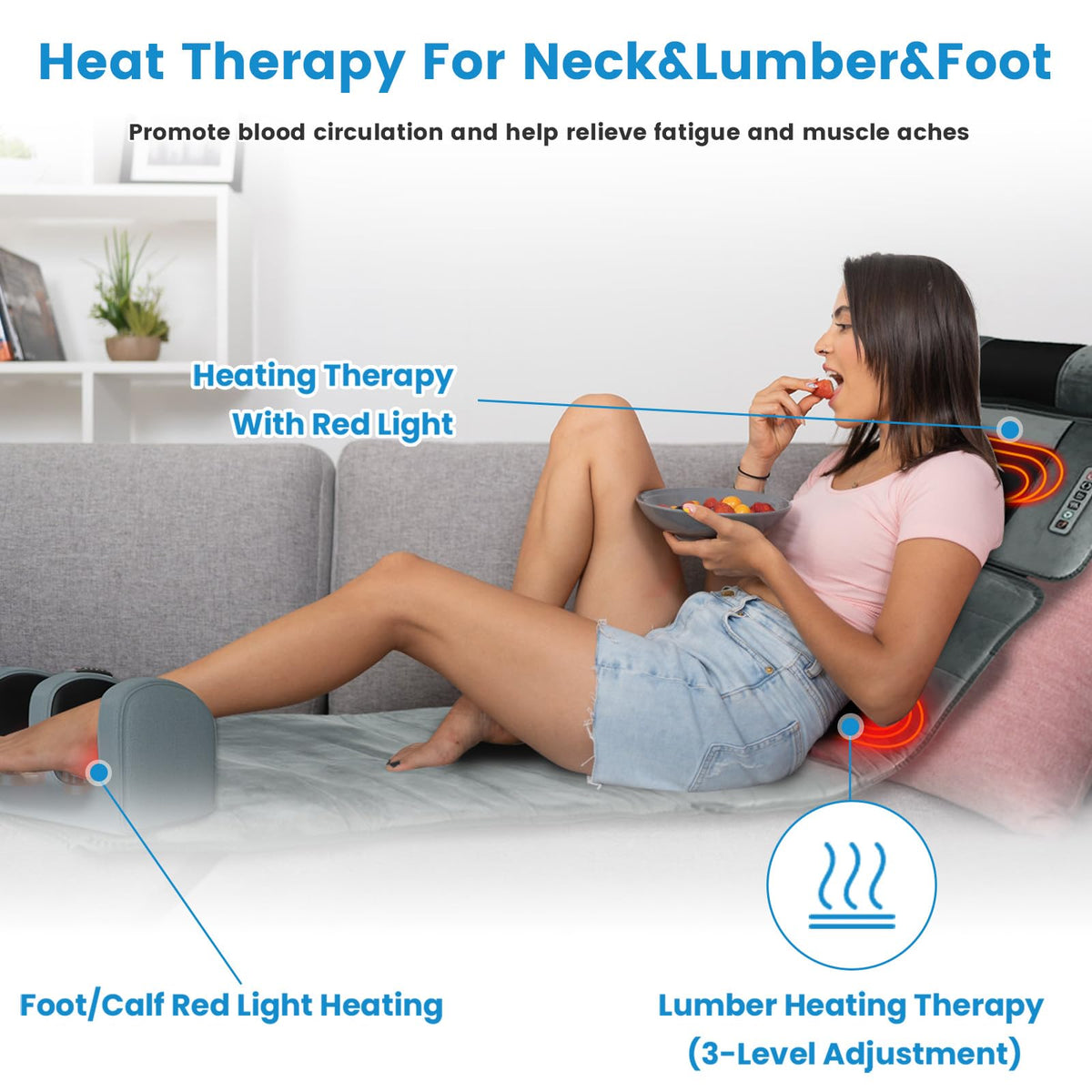 Full Body Massage Mat with Heat D6578