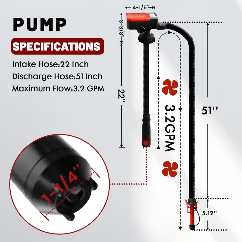 Battery Powered Fuel Transfer Pump with Automatic Stop Nozzle L3156
