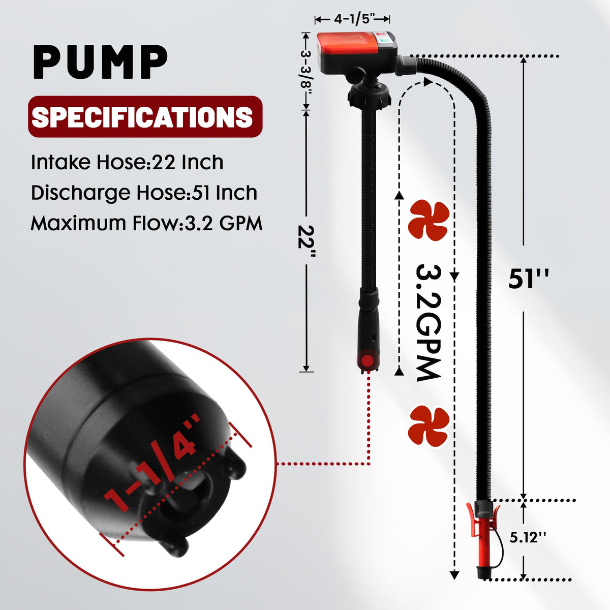 Battery Powered Fuel Transfer Pump with Automatic Stop Nozzle L3156