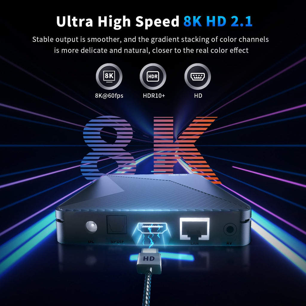 Android 14.0 TV Box 2GB RAM 16GB ROM 4K HDR10+ O338