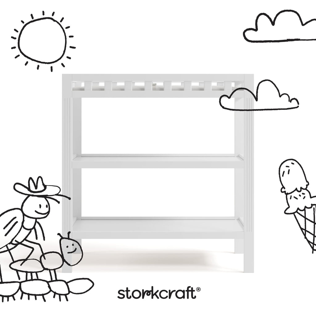 White Changing Table X8629