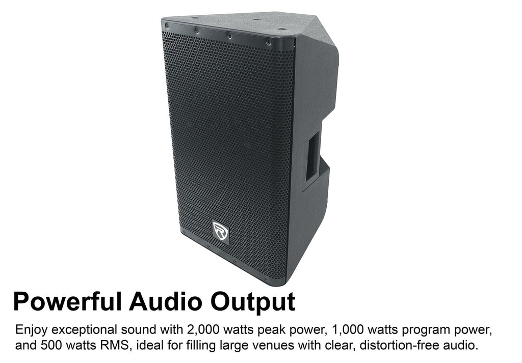 12" Active Powered Speaker with 2-Channel Mixer, 2-Pack H8185