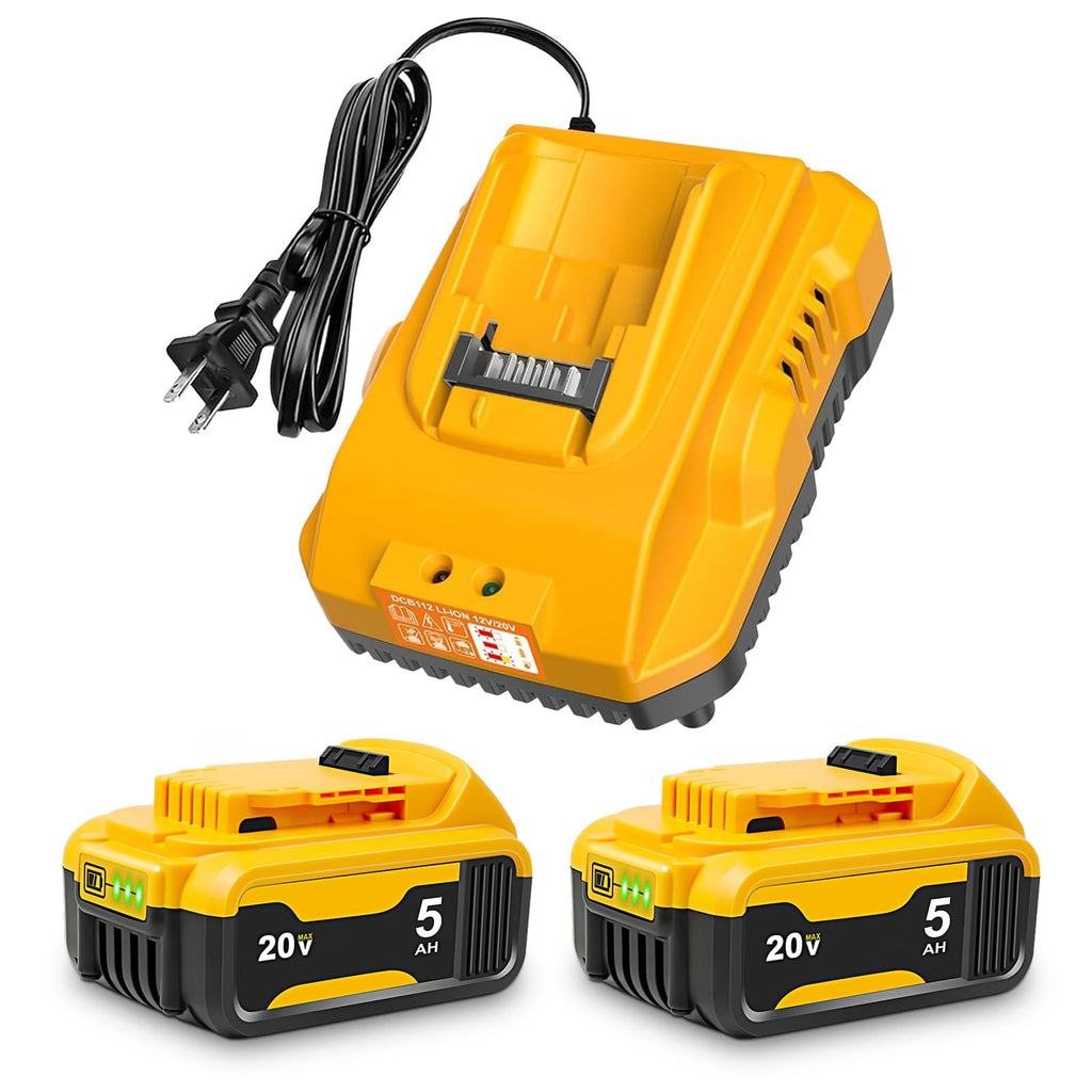 20V Max 5.0Ah Battery 2-Pack with Charger Station G558723