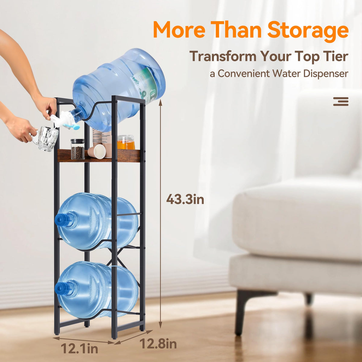5 Gallon Water Bottle Jug Holder with Dispenser Valve X7321