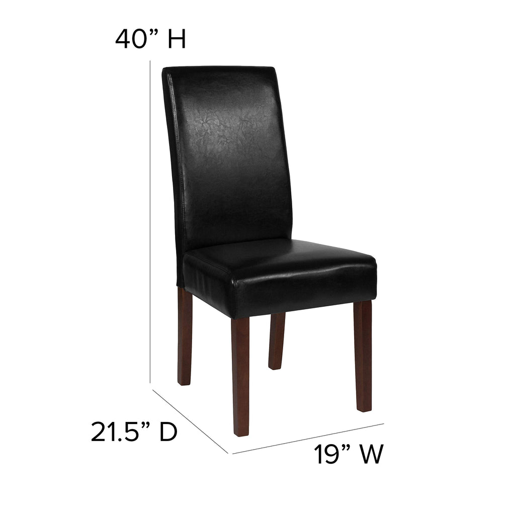 Black Faux Leather Parsons Chair M14192
