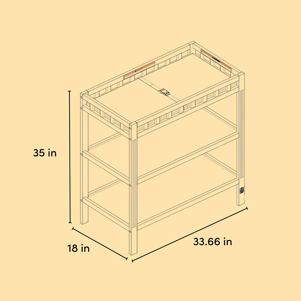 White Changing Table X8629