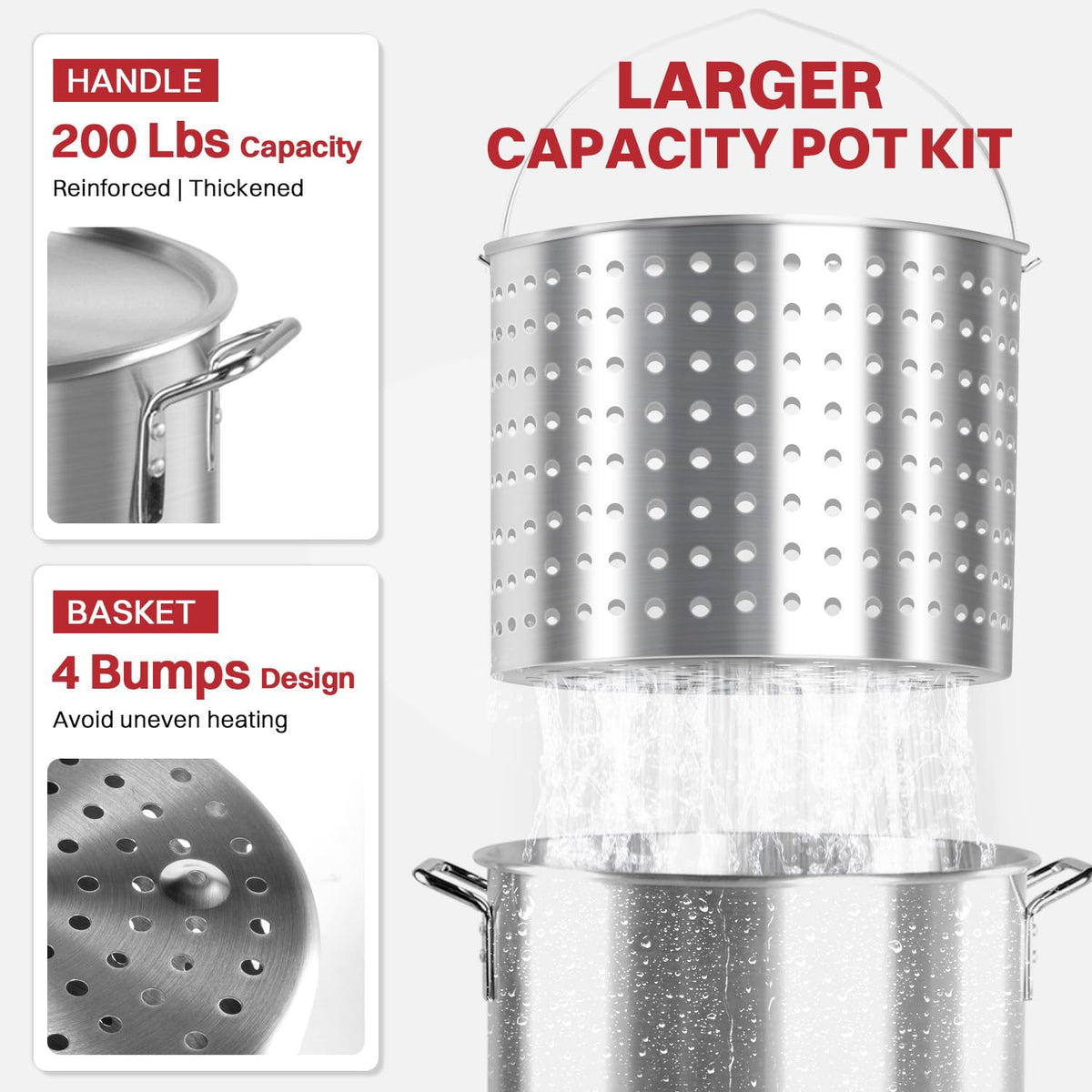 60QT Crawfish Boiler with Dustproof Cover K836627