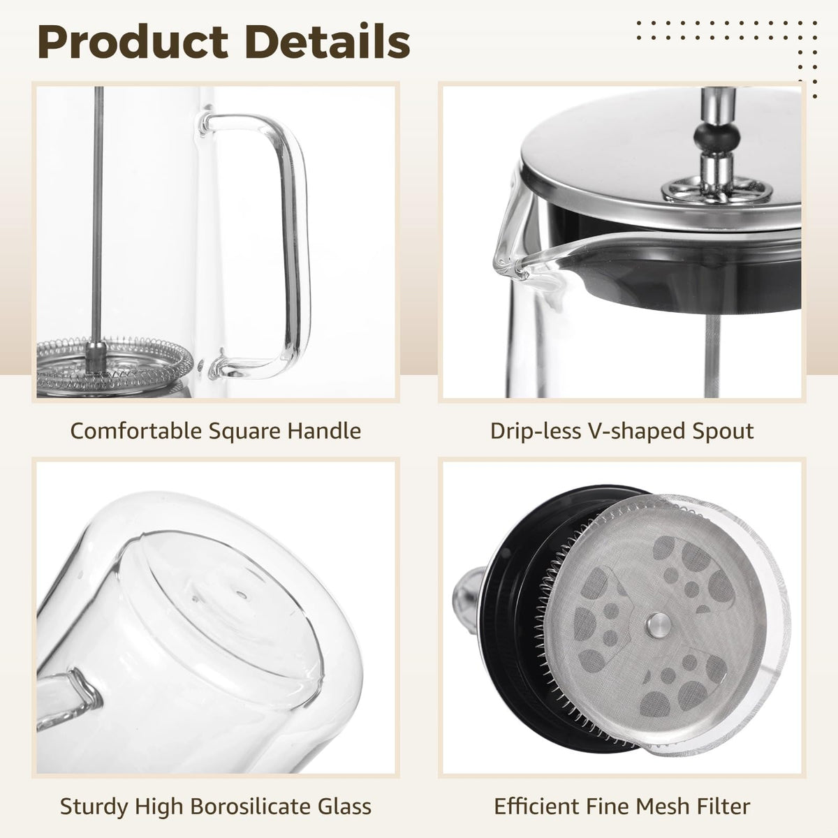 33.8 Oz Insulated Double Wall Tea Maker with Fine Mesh Filter S983482