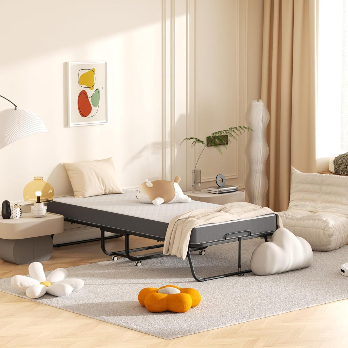 75” x 38” Folding Bed with 5" Memory Foam Mattress M89661