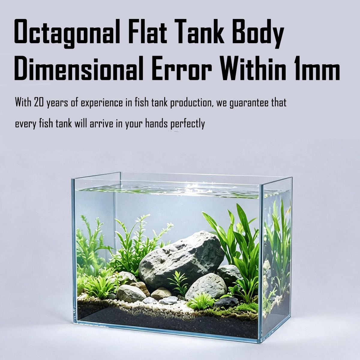 15 Gallon Ultra-Clear Rimless Glass Aquarium Fish Tank F81191