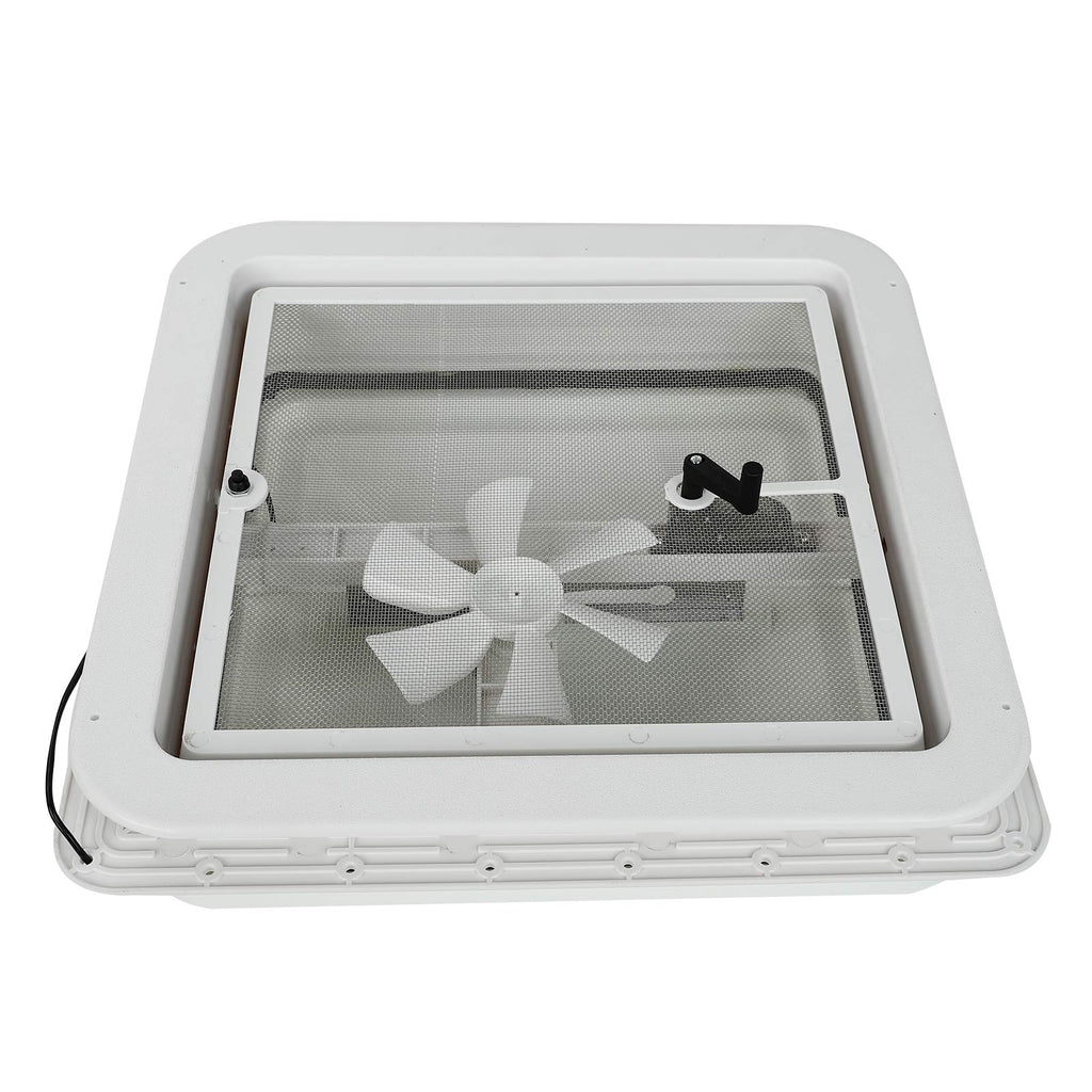 14" RV Roof Vent with 12V Fan White Lid Z65609