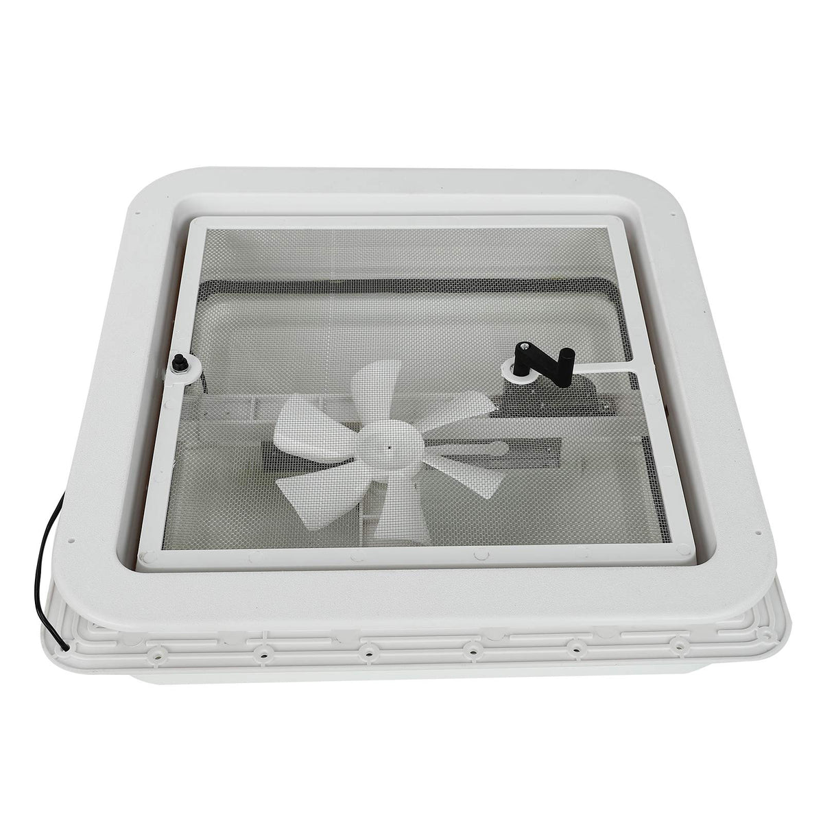 14" RV Roof Vent with 12V Fan White Lid Z65609