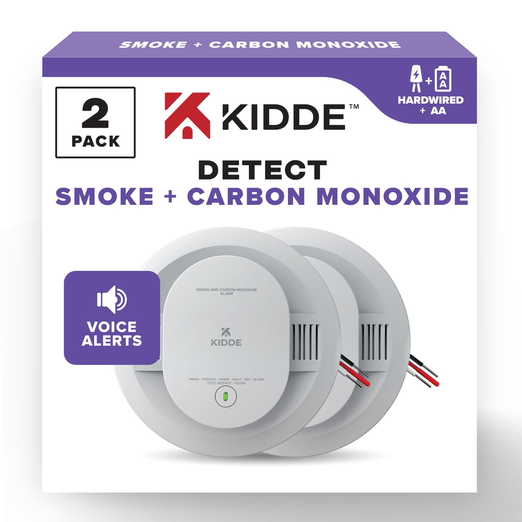 Hardwired Smoke & Carbon Monoxide Detector, 2 Pack C39107