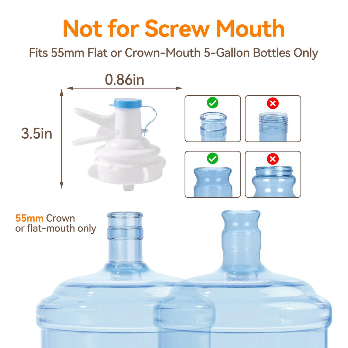 5 Gallon Water Bottle Jug Holder with Dispenser Valve X7321