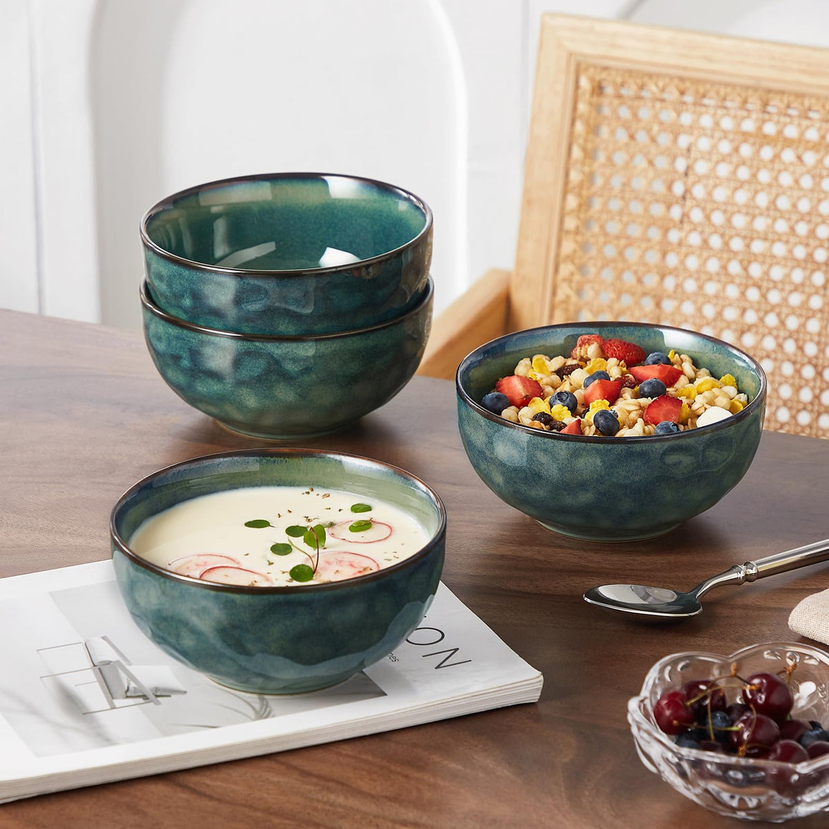 Ceramic Green Bowls Set of 4 S9639