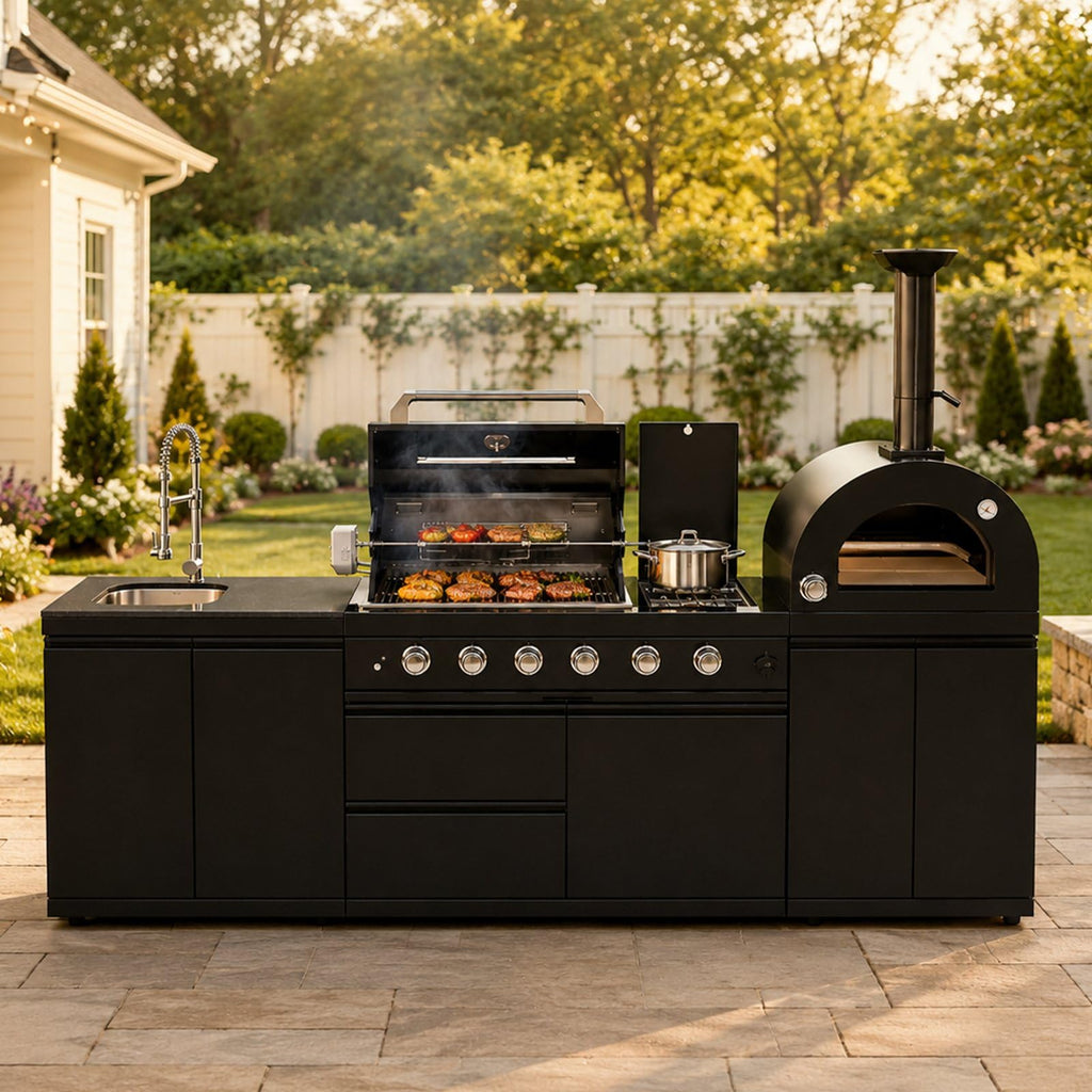 106" Propane BBQ Grill with Pizza Oven A670412