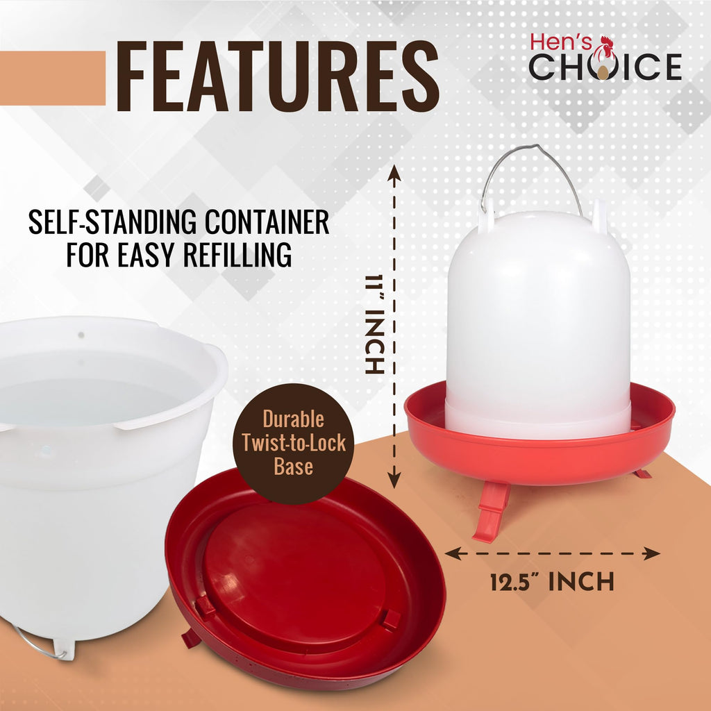 8L Chicken Waterer with Adjustable Legs X864974
