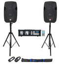 10" DJ PA Speaker Pair with Powered Mixer J4401