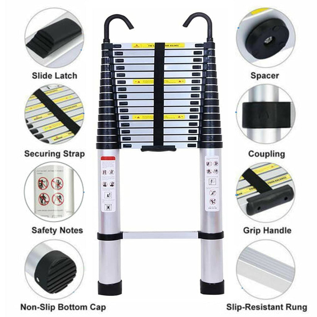 Telescoping Aluminum Ladder 330 Lb Capacity G34551