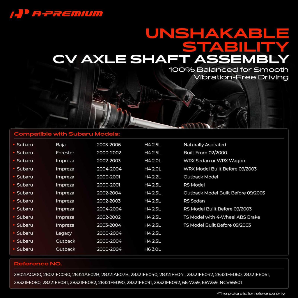 Front CV Axle Shaft Assembly M854