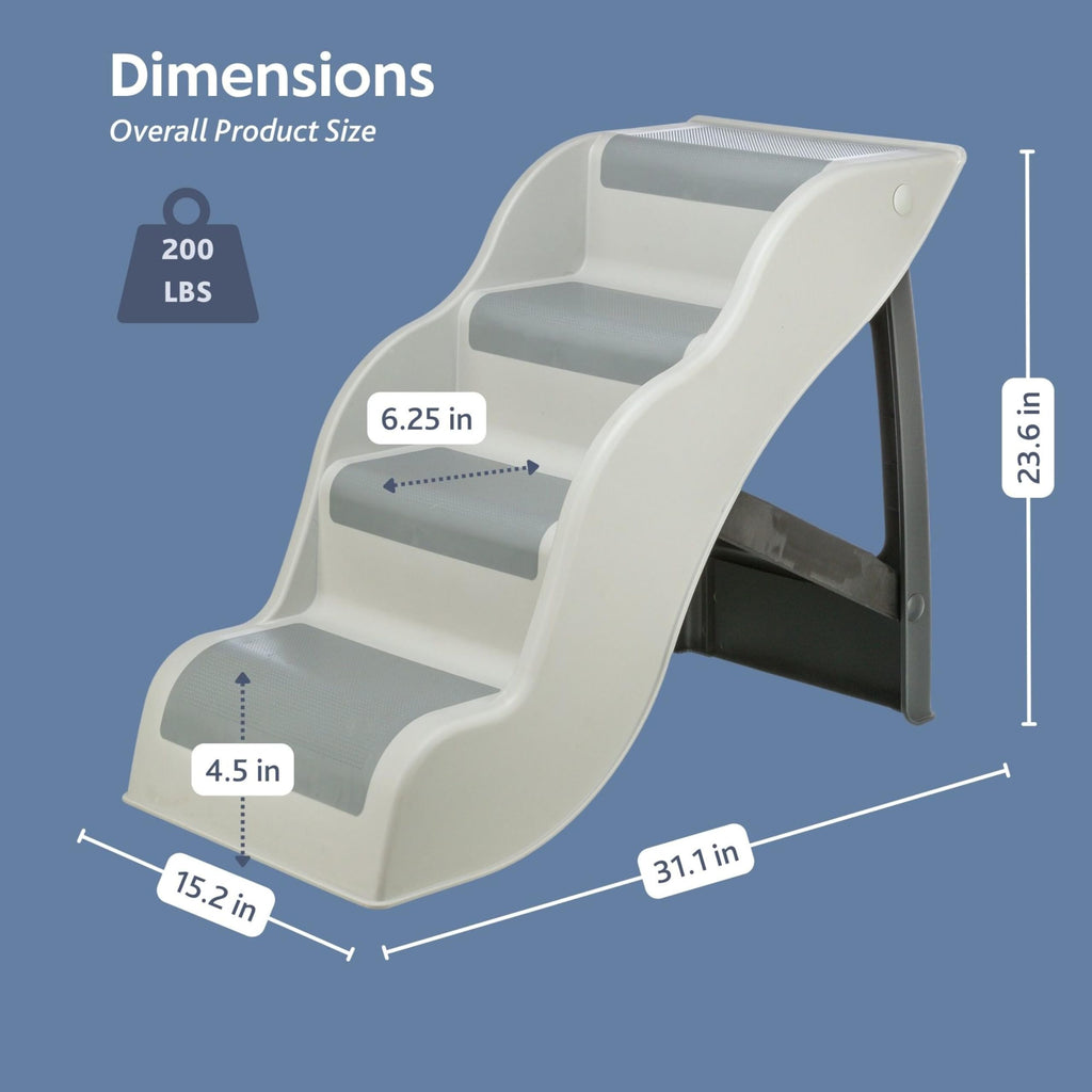 Lightweight 4-Step Pet Stairs Z825413