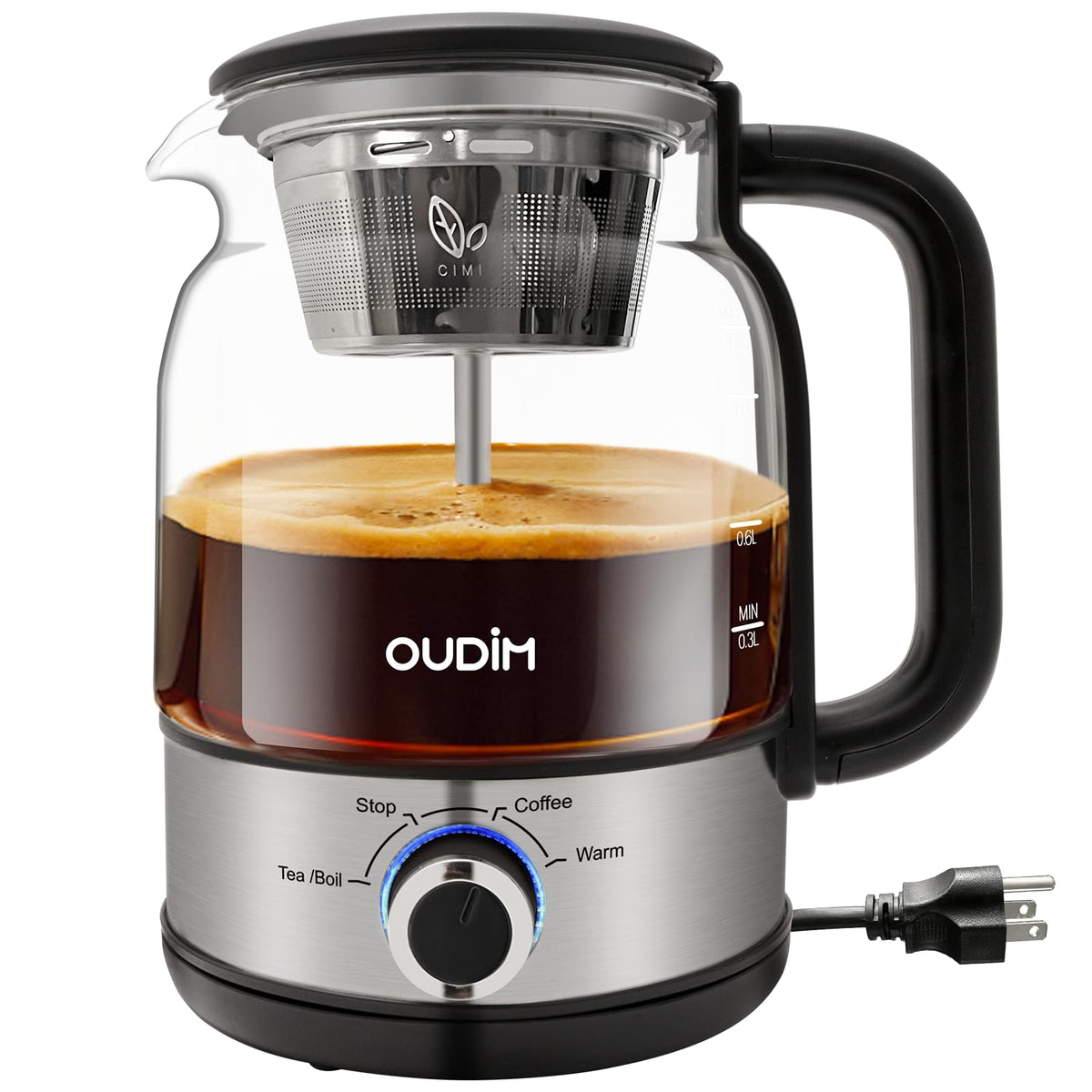 1.2L Glass Stainless Steel Drip Coffee Maker E176993