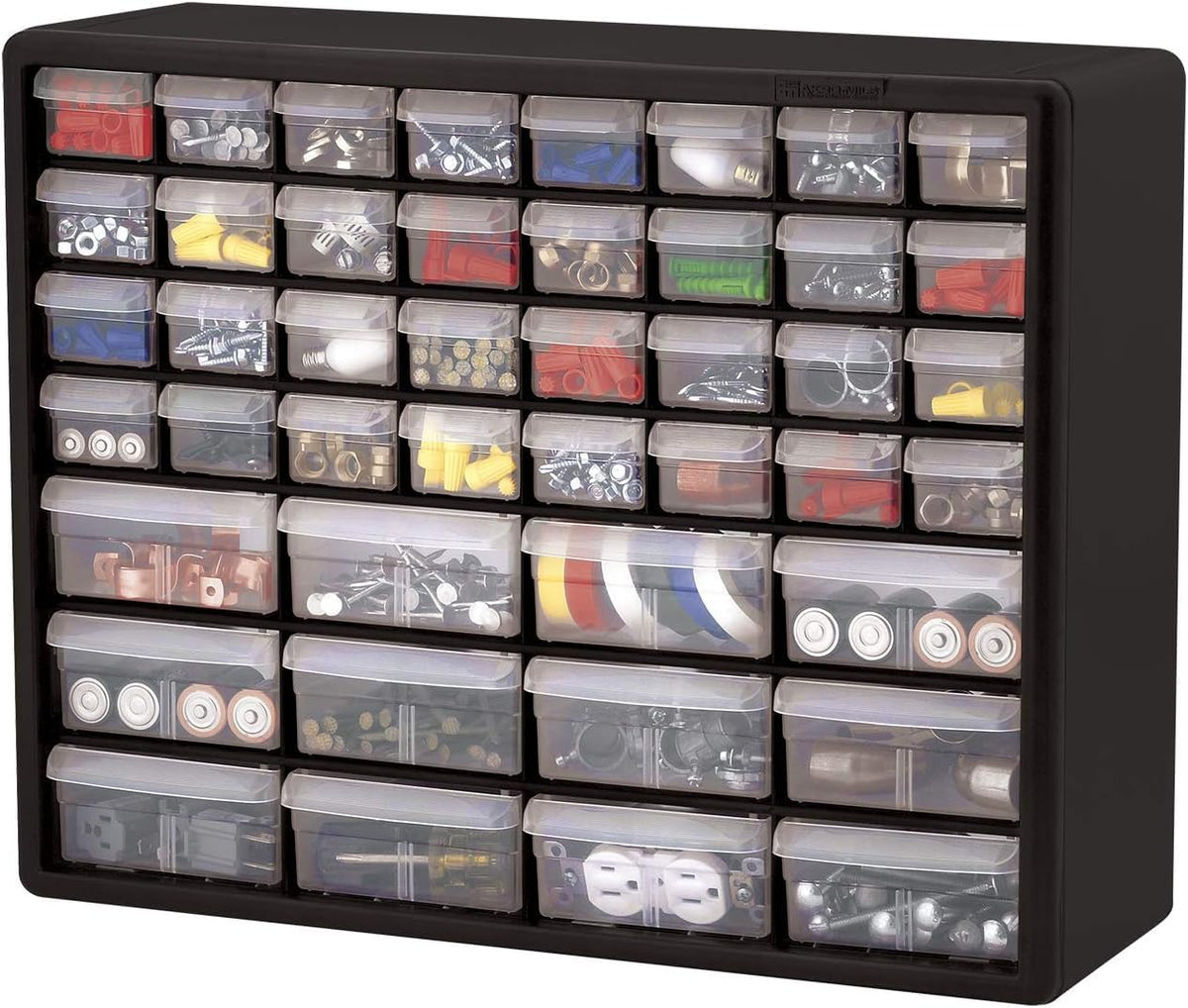 44 Drawer Black Plastic Storage Cabinet H4870