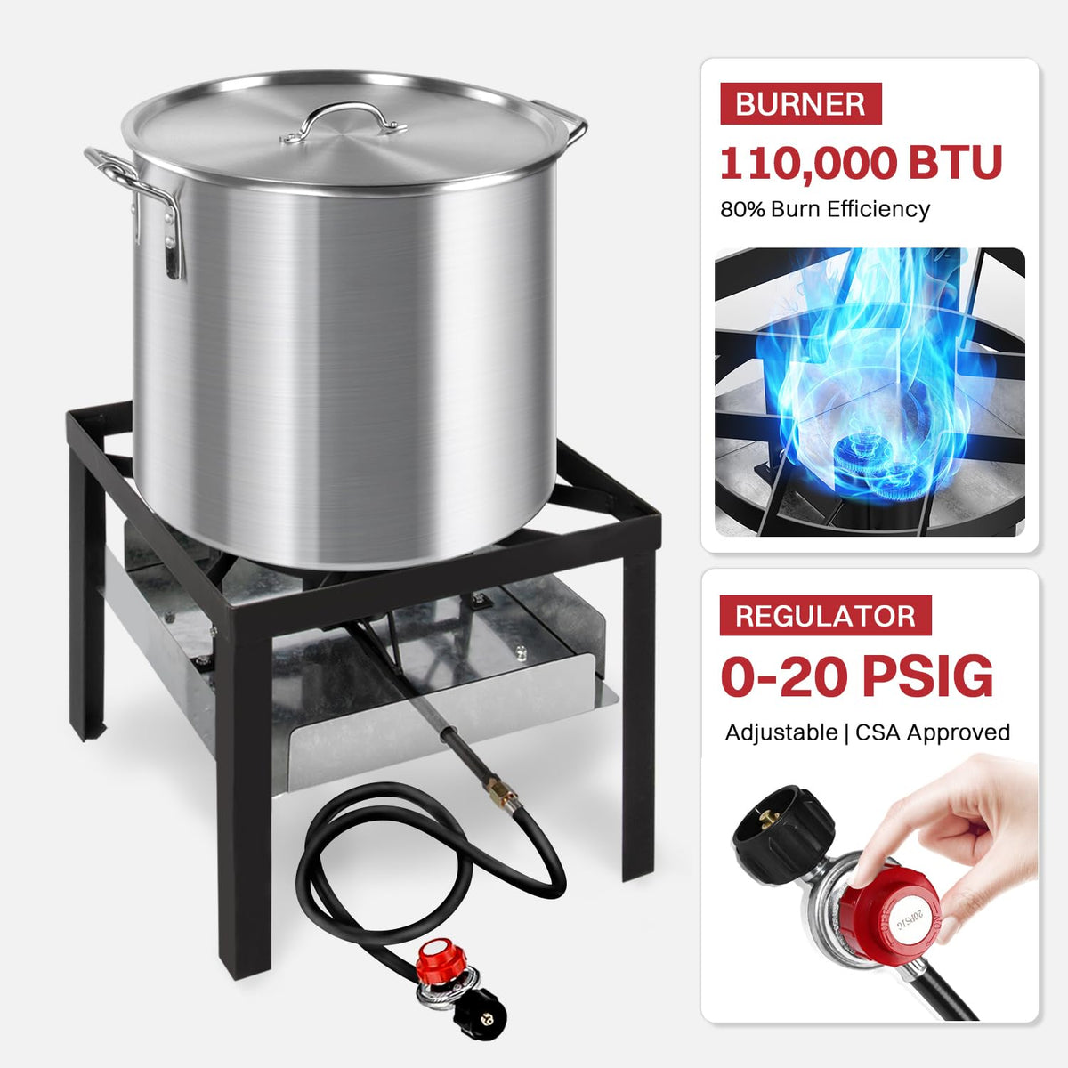 60QT Crawfish Boiler with Dustproof Cover K836627