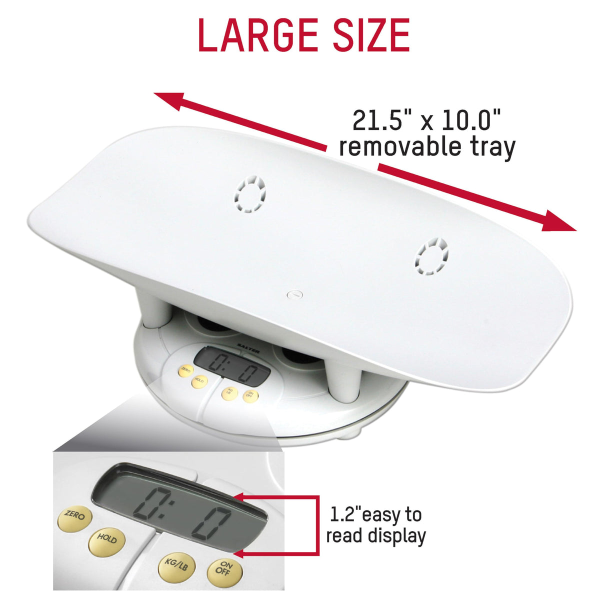Digital Baby and Toddler Scale with Removable Tray O84190