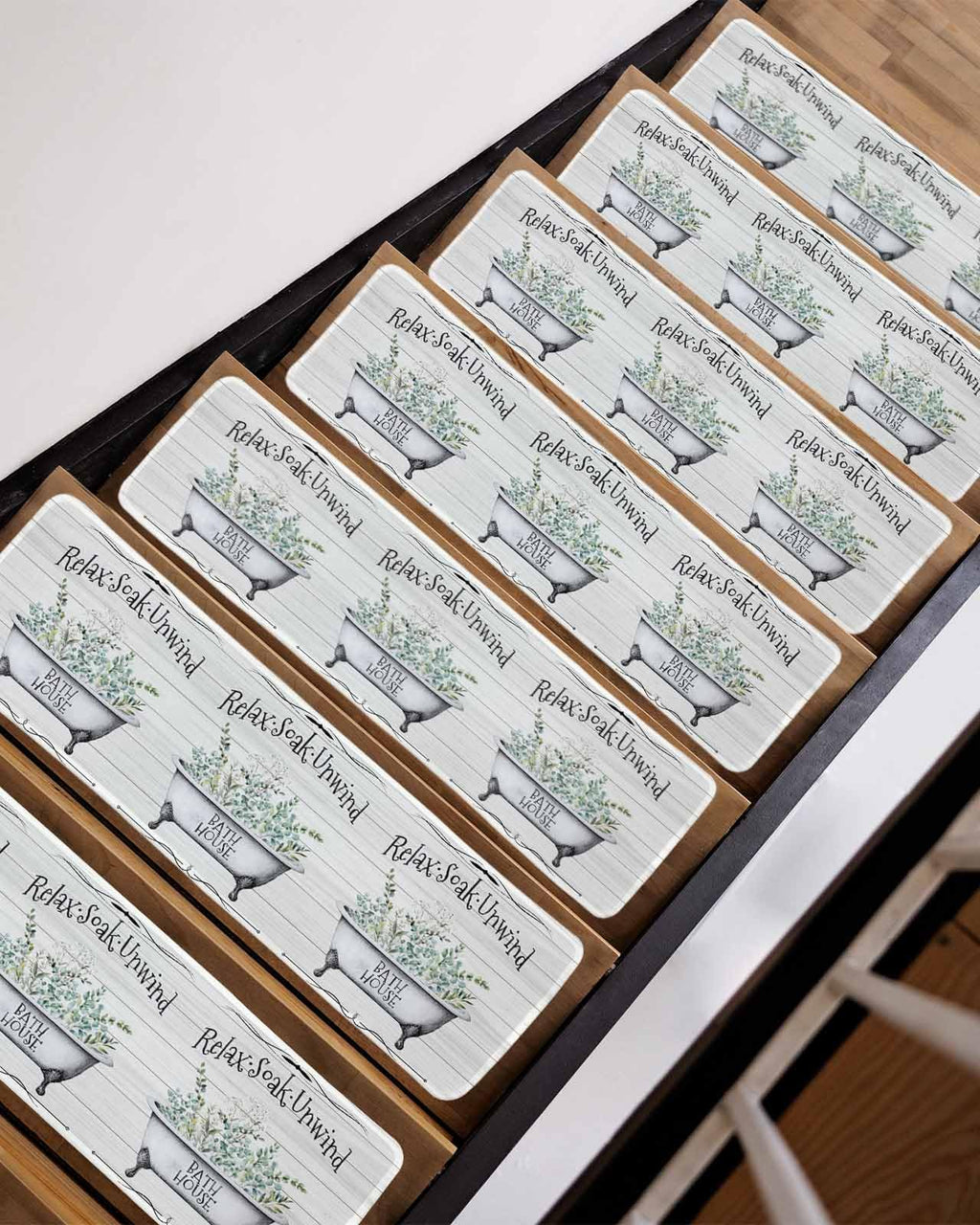Eucalyptus Leaves 15 Pack Non Slip Stair Treads 8x30 inch H178507