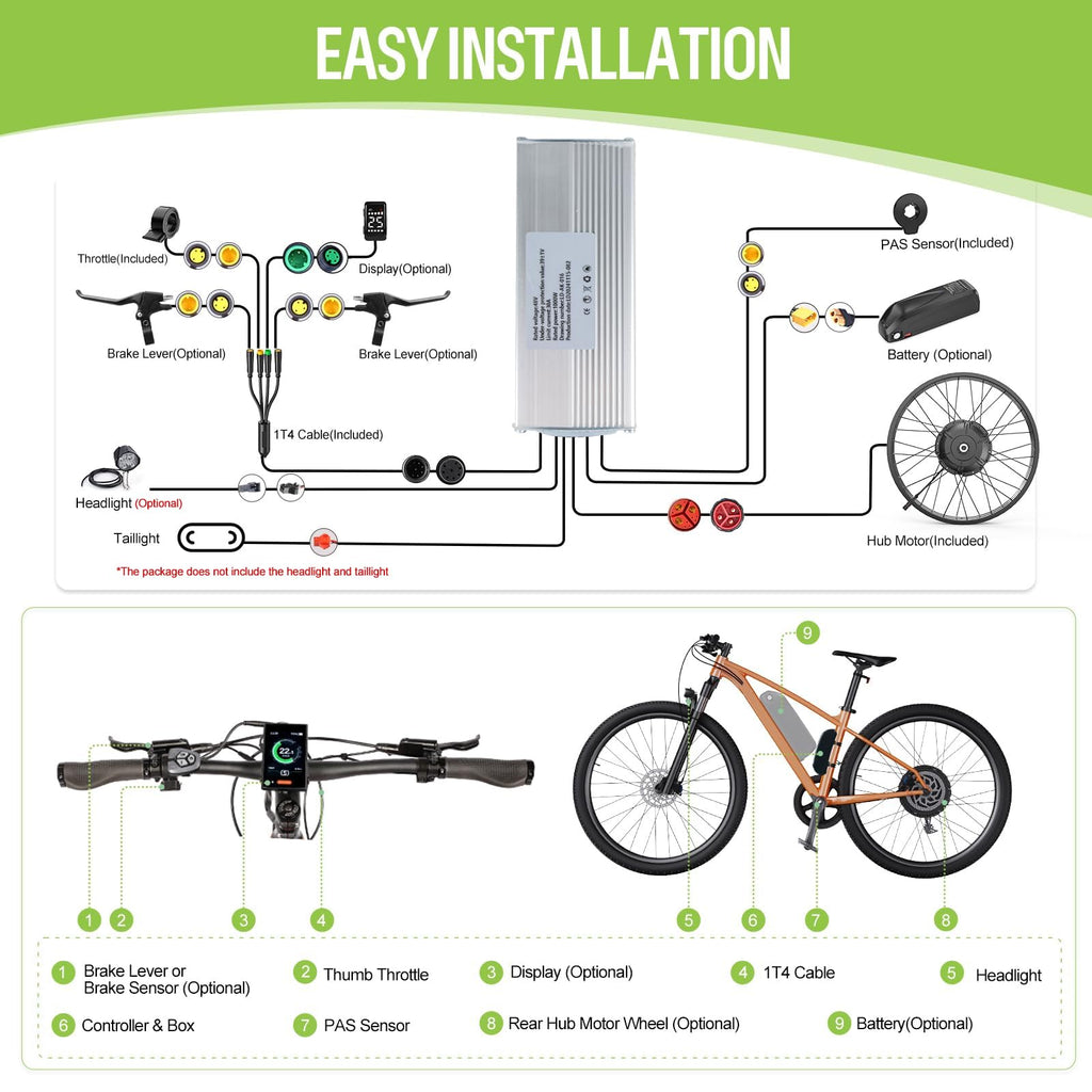 20" 26" 1000W Fat Tire Ebike Conversion Kit U535